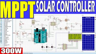 MPPT Solar Controller Using Arduino  MPPT Solar Charge Controller  Proteus Project [upl. by Kalmick]