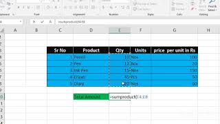 Sumproduct formula in Excel Jijajet computer Institute shortsvideoviralcomputereducational [upl. by Errised496]