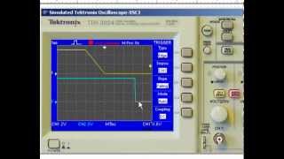 MultiSIM Simulation 4a of a Digital Oscilloscope used to measure Logic Gate Parameters [upl. by Negroj973]