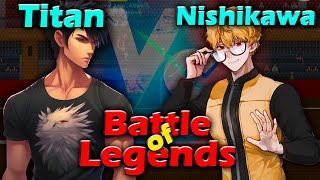 Titan vs Nishikawa Battle of Legends Full gameplay The Spike Volleyball 3x3 [upl. by Anaujit]