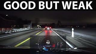 Tesla Model 3 LR Highland matrix headlights test [upl. by Nitsyrc]