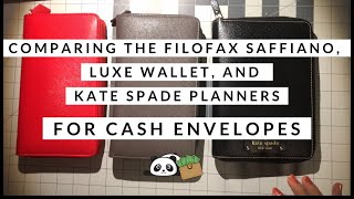 Comparing the Filofax Luxe Wallet amp Kate Spade for the Cash Envelope System  DebtFreePanda [upl. by Ahtael843]