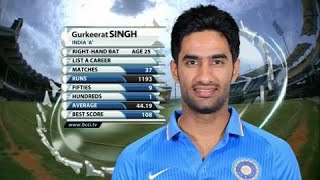 India A vs Aus A  Final ODI  Gurkeerat Singh  8785 [upl. by Nobel725]