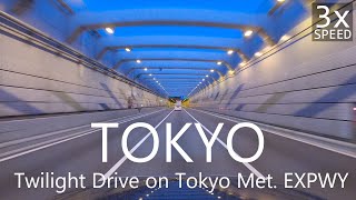 4K Twilight drive on Tokyo Metropolitan Expressway  首都高周遊夜景ドライブ [upl. by Hyman]