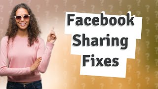 Why cant I share stories to Facebook [upl. by Attennaj]