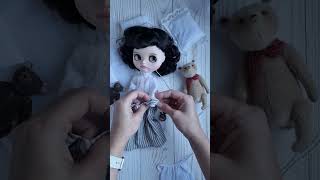 Blythe outfit 🫶🏻 blythe blytheclothes sewingtutorial kawaii diy blytheoutfit love teddy [upl. by Patti284]