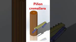 Piñón  cremallera SolidWorks  Rack and Pinion Mechanism [upl. by Lleze790]