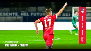 Pro PatriaPadova 11 highlights  7° Giornata Serie C 20242025 [upl. by Losyram927]