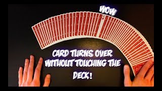 Make Their Card Turn Over Without TOUCHING The Deck Card Trick Performance And Tutorial [upl. by Ignace]