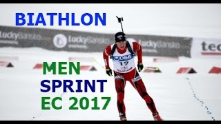 BIATHLON EUROPEAN CHAMPIONSHIP 2017 SPRINT MEN 27012017 Duszniki Zdroj Poland [upl. by Aramaj]