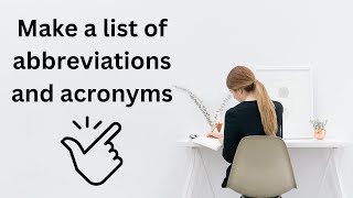 How to quickly make a list of abbreviationsacronyms Word and others [upl. by Jehias788]