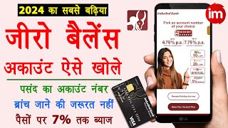 Indusind Bank ZERO Balance Account Opening Online 2024  Indusind account kaise open kare  Guide [upl. by Childers]