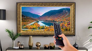 Frame TV Art Fall Ambience Beautiful Mountains with Autumn Leaves [upl. by Ilka479]