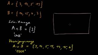 Mengenlehre 1  Schnittmenge und Vereinigungsmenge [upl. by Reneta554]