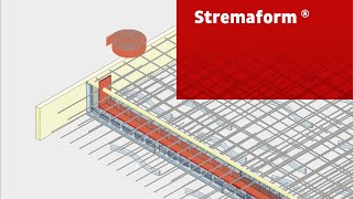 Stremaform® for construction joints in concrete with coated metal water stop  transition slabwall [upl. by Acinet199]