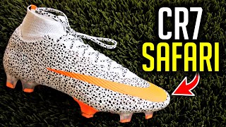 NOVA chuteira do CRISTIANO RONALDO Analisei a chuteira Nike Mercurial Superfly 7 Elite CR7 Safari [upl. by Zeralda833]