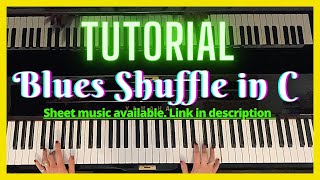 How to play piano blues shuffle in C by Arthur Migliazza [upl. by Ardis425]