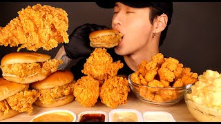 ASMR MUKBANG KFC FRIED CHICKEN amp CHICKEN SANDWICHES amp POPCORN CHICKEN amp MAC N CHEESE No Talking [upl. by Barret655]