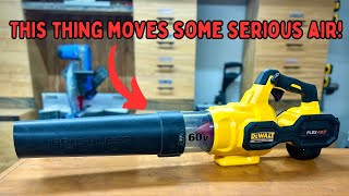 DEWALT 60V FLEXVOLT Cordless Leaf Blower Review DCBL772B  up to 600cfm [upl. by Nata989]