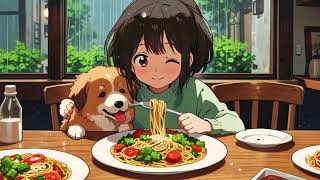 Anime Cooking Pasta Eating With Her Furry AnimeCooking Day1 🍜 [upl. by Bergstrom]