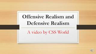 Offensive and Defensive RealismTheories of IR [upl. by Nojel]