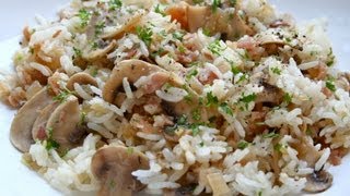 Arroz con champiñones y bacon [upl. by Tadio]