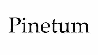 How to Pronounce Pinetum [upl. by Georglana]