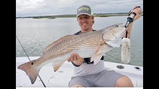 Catching INSHORE GIANTS near docks in Charleston South Carolina [upl. by Bethel]