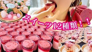 ルビーチョコスイーツ１２種類！連続で食べてみた【ルビーチョコレート】【スイーツちゃんねるあんみつ】 [upl. by Wills974]