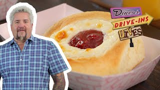 Guy Eats Homesick Texans Kolaches in Salt Lake City  Diners DriveIns and Dives  Food Network [upl. by Swamy]