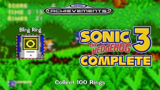 Sonic 3 Complete RetroAchievements Bling Ring [upl. by Cora287]