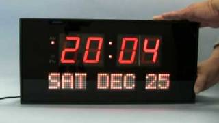 Big Digital LED Calendar Clock [upl. by Nosna954]