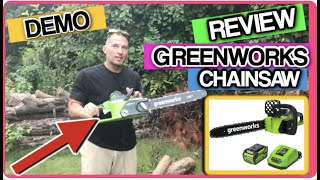 Greenworks G MAX 40V 16 Inch Cordless Chainsaw BEST REVIEW [upl. by Cesaro]