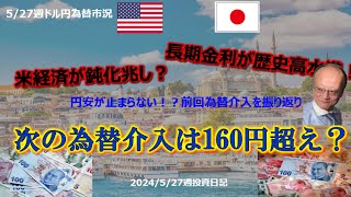 527週ドル円為替動向 米経済が悪化兆し？過去為替介入から次の介入は160円超え！？ドル円最新予想 トルコリラ円リラ円投資為替fxトルコリラ太郎 [upl. by Attej]