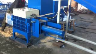 Wood Shaving Balerbagging machine [upl. by Ennaylil]