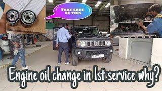 Engine Oil Changed in 1st service of Jimny Manual with Total cost Must to watch [upl. by Yvonne]