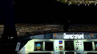 Cockpit A340600 Overrun Runway at Night Landing Halifax Canada [upl. by Smalley678]