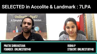 Accolite amp Landmark Interview Experience  How Ridha got 7LPA  Selected in September 2021 [upl. by Williamsen]