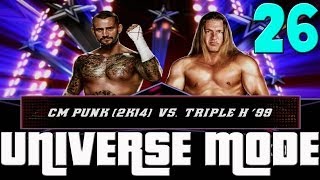 WWE 13 Universe Mode w Kermando Part 26  CM Punk vs Triple H [upl. by Anialem]