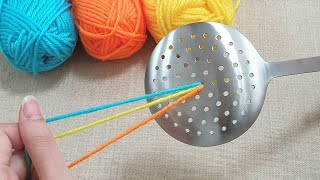 Amazing  Super easy idea made of ladle and wool  Gift Craft ldeas  DIY projects [upl. by Harbert]