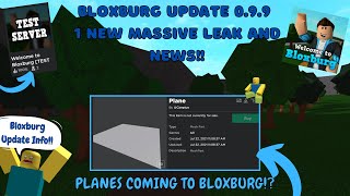 Bloxburg Update 099 1 NEW MASSIVE LEAK AND NEWS roadto10k [upl. by Ahcurb]