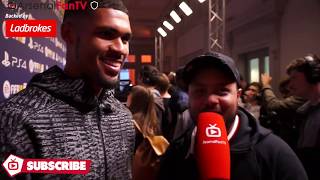 Ruben LoftusCheek Talks To Troopz  FIFA 18 Launch Party [upl. by Ellehcam]