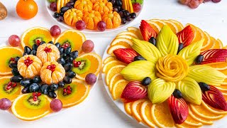 ¡5 platos de frutas para fiestas ¡Hermoso corte de frutas para la mesa festiva Comida casera [upl. by Feerahs267]