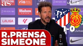 SIMEONE EN RUEDA DE PRENSA GRIEZMANN KOKE MALLORCA GESTIÓN CLUBES [upl. by Nitnilc]