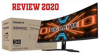 Latest GIGABYTE G34WQC 34 UWQHD 144Hz Ultra Wide Curved Gaming Monitor  Review 2021 [upl. by Ahsert694]