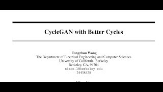 CycleGAN with Better Cycles [upl. by Charlie196]