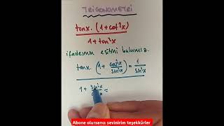 Trigonometrik Özdeşlikler 2025 maths trigonometry aytmatematik [upl. by Corb]