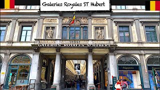 🇧🇪 Royal Gallery of Saint Hubert Galeries Royales Saint Hubert  Brussels  Belgium 🇧🇪 [upl. by Aehc768]