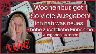 SPAREN Wochenabschluss 1 Oktoberbudget 😱 NEUES TEURER Start umschlagmethode budgetplanung vlog [upl. by Nahtnamas]