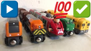 🛤🚆🚂🚊BRIO World Train 5 different Brio trains Railway  Wooden Toy Train 01992 z multi [upl. by Hubie]